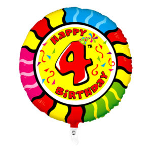Folieballong Happy Birthday - Siffra 4
