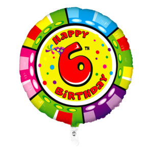 Folieballong Happy Birthday - Siffra 6