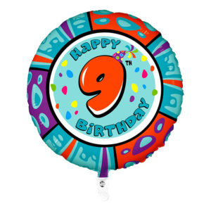 Folieballong Happy Birthday - Siffra 9