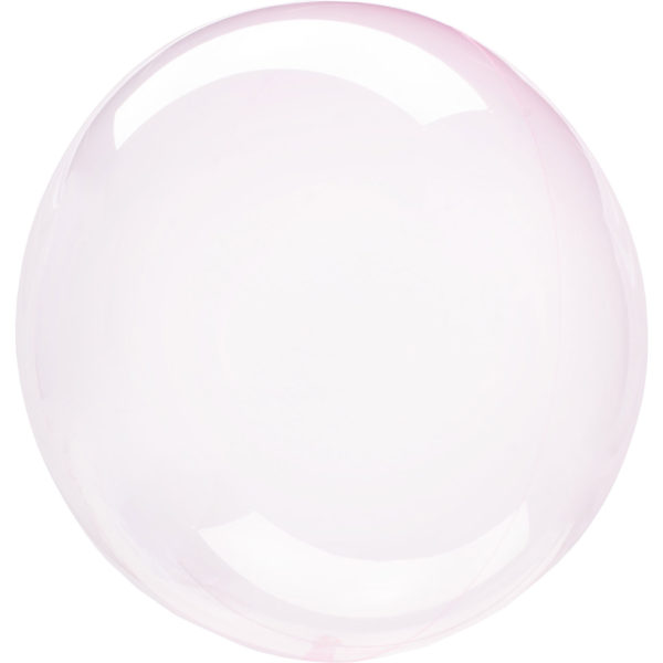 Klotballong transparent-Ljusrosa