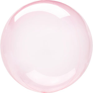 Klotballong transparent-Mörkrosa