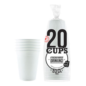 Partycups Vit - 20-pack