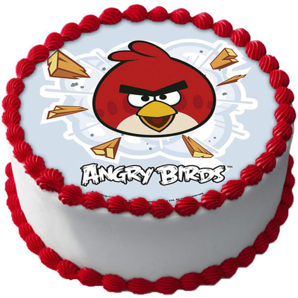 Angry Birds Tårtbild Oblat B