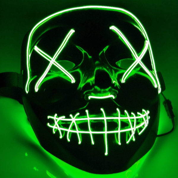 El Wire Purge LED Mask Grön