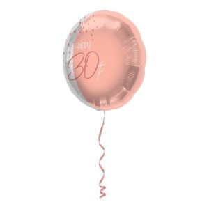 Folieballong Happy 30th Lush Blush - 45 cm