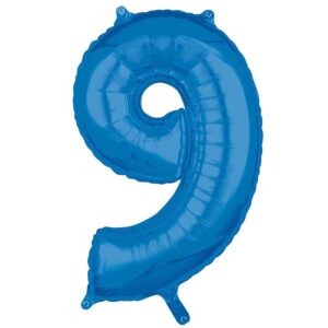 Folieballong, blå siffror-9