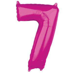 Folieballong, rosa siffror-7