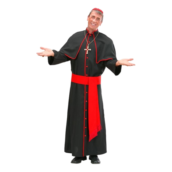 Kardinal Svart Maskeraddräkt - Medium