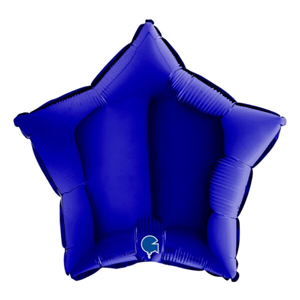 Folieballong Stjärna Blue Capri - 91 cm