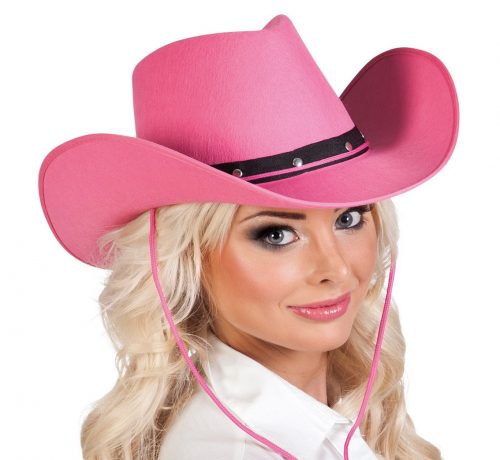 Cowboyhatt rosa