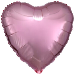 Folieballong, hjärta-Rosé