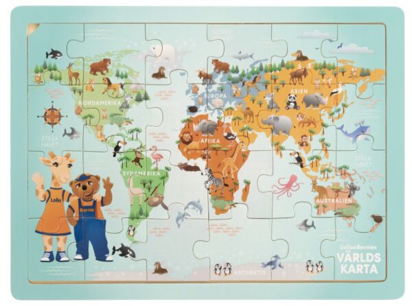 Lollo&Bernie Pussel Världskarta (24-bitar)