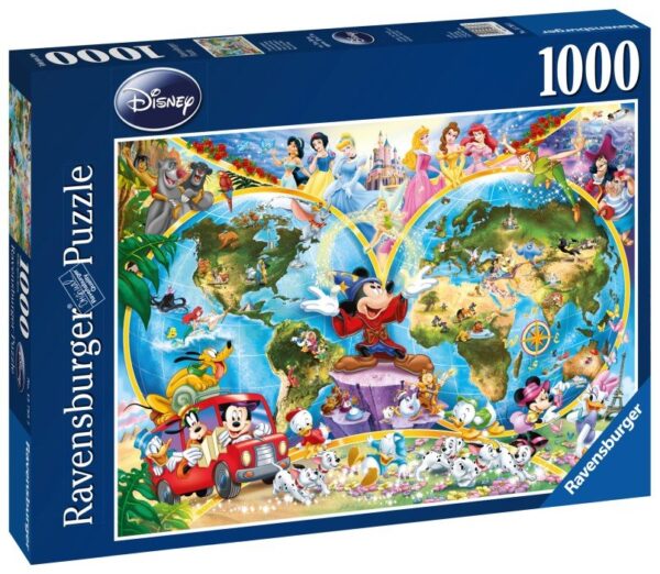 Ravensburger Disney Världskarta Pussel 1000-bitar