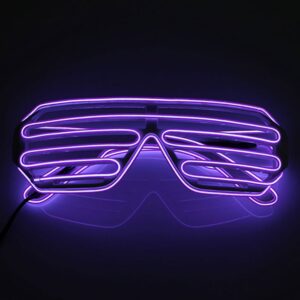 El Wire LED Glasögon Shutter - Lila