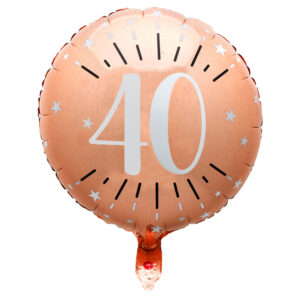 40 Års Folieballong Birthday Party Roseguld