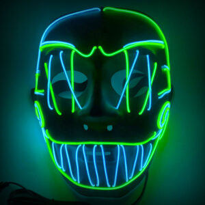 Crazy LED Mask Blå & Grön