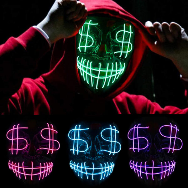 Dollarsign LED Mask