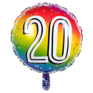 Folieballong Regnbåge 20 år