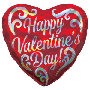 Happy Valentines Day Ballong Regnbågsskimrande