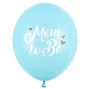 Latexballonger Mom to Be Ljusblå 50-pack