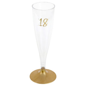 18-års Champagneglas Flergångs Guld