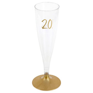 20-års Champagneglas Flergångs Guld