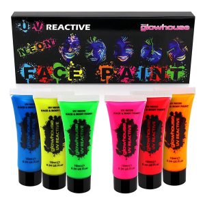 Ansikts- & Kroppsfärg UV Neon - 6-pack