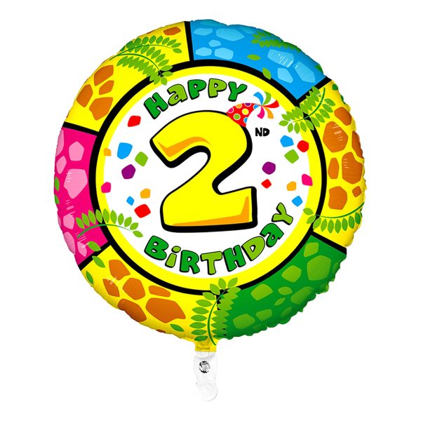 Folieballong Happy Birthday - Siffra 2