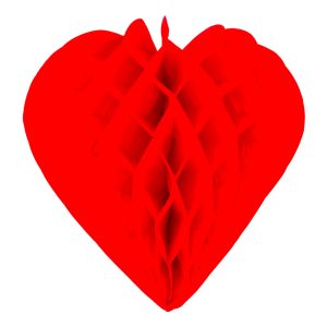 Honeycomb Hjärta Röd