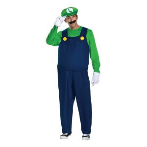 Luigi Deluxe Maskeraddräkt - Medium