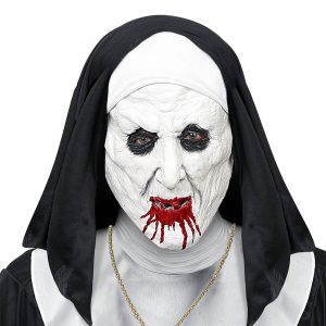 Vit Nunna med Blod Mask - One size