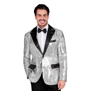 Paljettkavaj Herr Silver - XX-Large