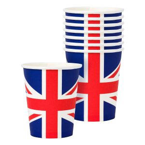 Pappersmuggar Brittiska Flaggan - 8-pack