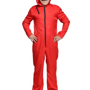 Röd Jumpsuit Maskeraddräkt