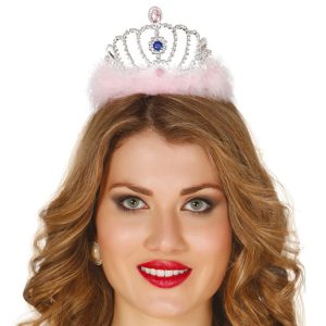 Tiara med Fjädrar & Juveler Silver