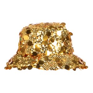 Bucket Hat Paljetter Guld - One size